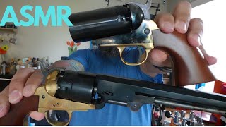 ASMR  Pietta pepperbox revolver and Pietta 1851 Navy black powder revolvers [upl. by Meara]