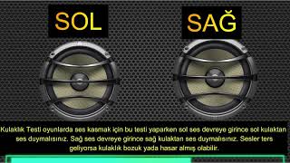 Oyuncu Kulaklık Testi Sol Ses Sağ Ses Kulaklık HERTZ Testi ve BASS Testi PS ve PC 2020 Güncel [upl. by Ahsekar]