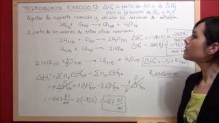 TERMOQUIMICA Ejercicio 15 Cálculo entalpía reacción HCl y O2 con entalpías formación [upl. by Harim]