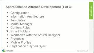 Alfresco Tech Talk Live 96  Introduction to Alfresco Development [upl. by Anibas]