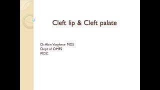 CLEFT LIP AND PALATE [upl. by Aissenav128]