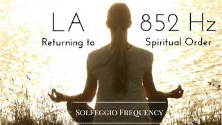 LA  852 Hz  pure tone  Solfeggio Frequency  Returning to Spiritual Order  8 Hours [upl. by Roid]