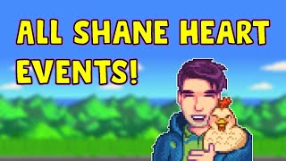 All Shane Heart Events Stardew Valley [upl. by Holladay]