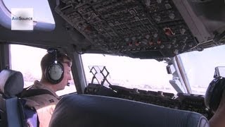 C17 Transports Cargo and Passengers Cockpit View Takeoff Landing [upl. by Doowyah]