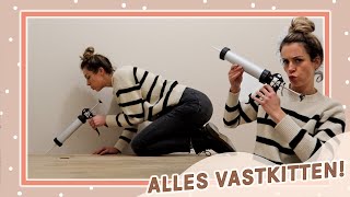 Werken met de kitspuit amp raambekleding uitkiezen 🏠  Verhuisvlog 6 [upl. by Lon]