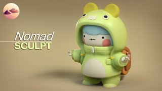 Nomad Sculpt 176 Cute Character Full Sculpt in 4K  3D Sculpt amp Chill [upl. by Meela]