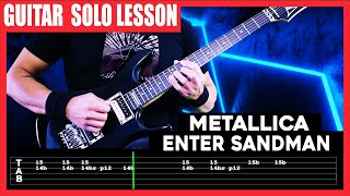 Metallica  Enter Sandman【 GUITAR SOLO LESSON 】 [upl. by Anica550]