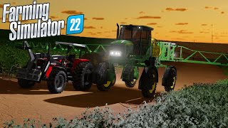 John Deere 4630 pulverizando a soja  Kalinoski Map V2  Farming Simulator 22 [upl. by Yarahs]