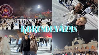 Korcsolyázás a városligetben  Vlogmas 7 nap [upl. by Dode]