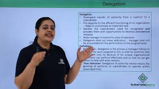 Class 12th – Delegation and Decentralisation  Business Studies  Tutorials Point [upl. by Kcirdot609]