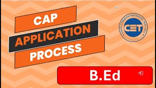 CAP Application for BEd 202425  BEd  MHACET BEd  Marathi  2024 [upl. by Newra469]