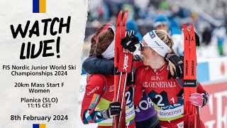 LIVE U23 FIS Nordic Junior World Ski Championships 2024  20KM Mass Start F Women [upl. by Nani]