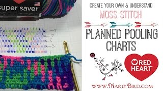 How to Create Crochet Planned Pooling Charts for Moss Stitch [upl. by Aihtyc]