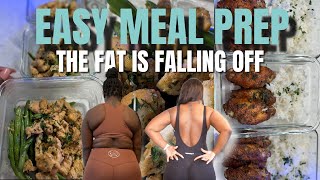 EASY MEAL PREP FOR WEIGHT LOSS High protein to lose fat and build muscle [upl. by Trellas]