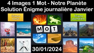 4 Images 1 Mot  Notre Planète  30012024  Solution Énigme Journalière  Janvier 2024 [upl. by Nyltiak]