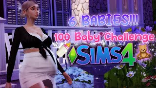 HAVING SEXTUPLETS 100 Baby Challenge 🍼💗 EXTREME  The Sims 4 [upl. by Goober474]