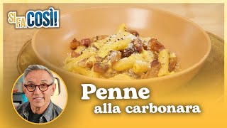 Penne alla carbonara  Si fa così  Chef BRUNO BARBIERI [upl. by Keever]