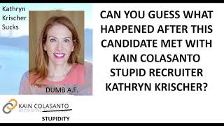 Kain Colasanto Recruiter Kathryn Krischer Interviewed Candidate For Nonexistent Struct Eng Job [upl. by Yci]