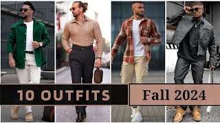 10 Latest Fall Outfit Ideas for Men 2024  Mens Fashion [upl. by Atinad]