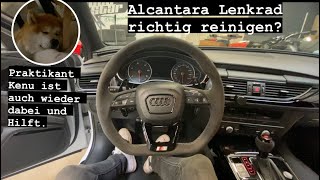 Alcantara LENKRAD richtig reinigenpflegen Tutorial Mein Wundermittel gegen die Verschmutzung [upl. by Cotsen]