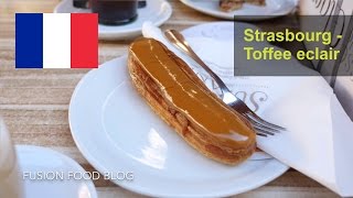 Breakfast at a french cafe in Strasbourg toffee eclair nougat croissant vlog [upl. by Avlis908]