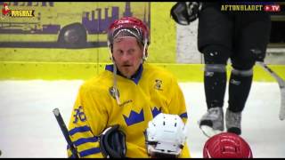 Peter Forsberg gets in disguise and fools Swedish veteran mens team [upl. by Ilram]