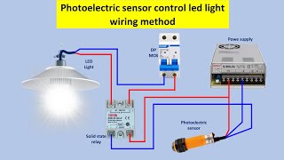 Photoelectric Sensor Wiring Method  photoelectric sensor connection wiring with led light [upl. by Ameg]