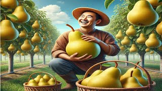 Asian Farmers Growing and Harvesting Pears [upl. by Perle]