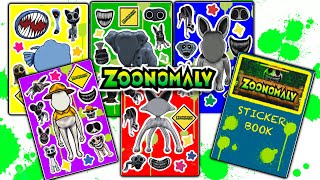 Sticker Book ZOONOMALY Sticker Book ASMR  Paperdiy [upl. by Ileek]