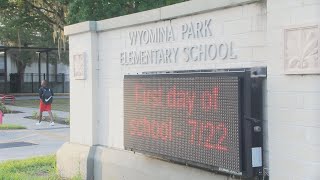 Wyomina Park Elementary School students start yearround school year [upl. by Gesner]