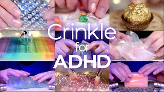 Crinkle ASMR for ADHD  Changing Triggers Every 30 Seconds No Talking [upl. by Lette]