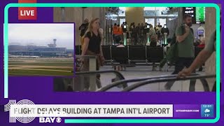 Flight delays building at Tampa International Airport [upl. by Michelina]