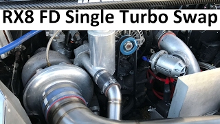 Mazda RX8 RX8 Custom Engine Swap 13BTT FD SINGLE TURBO CONVERSION 470HP 6 SPEED [upl. by Gavrielle]