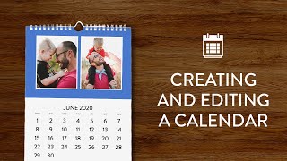 Creating and editing a calendar in Snapfish [upl. by Zolly]