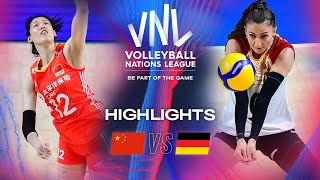 🇨🇳 CHN vs 🇩🇪 GER  Highlights  Week 3  Womens VNL 2024 [upl. by Enoek]