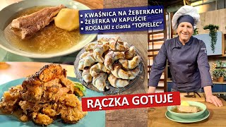 Rączka gotuje KWAŚNICA ŻEBERKA w kapuście rogaliki z ciasta quotTOPIELECquot [upl. by La Verne971]