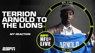 A GREAT pick for the Lions  My reaction to Detroit taking Terrion Arnold in the draft  NFL Live [upl. by Htaras601]