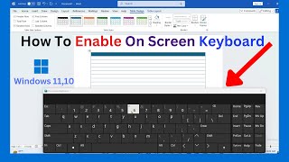 How to Enable on screen Keyboard in Windows 11  Turn on Windows 11 onscreen keyboard [upl. by Karlen556]