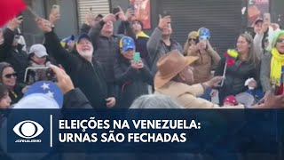 Urnas fechadas na Venezuela Apuração deve começar em breve [upl. by Fanning]