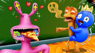 PINK TURNS into A MONSTER BLUE IS so SCARED  SAD STORY  Rainbow Friends 2  Cartoon Animation [upl. by Akira]