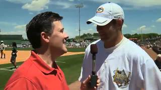 Jordy Nelson at the Driver Softball Game [upl. by Flor58]