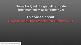 Guideline create bookmarks on Mozilla firefox 420  SSMMS [upl. by Jensen]