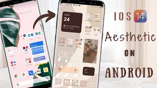 iOS14 custom aesthetic on ANY ANDROID  Free amp Easy widgets amp icons [upl. by Zacherie619]