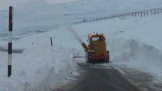 Snow PloughSnow Blower A686 Hartside Alston Cumbria [upl. by Notgnirrab]