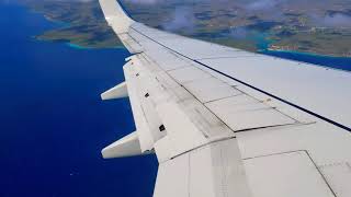 Beautiful  Landing in Curacao Hato International Airport CUR [upl. by Sidonie]