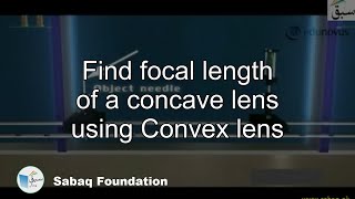 Find focal length of a concave lens using Convex lens Physics Lecture  Sabaqpk [upl. by Yruama]