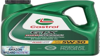 Castrol GTX High Mileage 5W30 Synthetic Blend Motor Oil 5 Quarts Review [upl. by Haag]