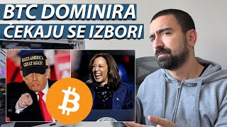 BITCOIN DOMINIRA  TRŽIŠTE NESTABILNO OKO IZBORA [upl. by Aridaj]