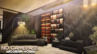 No Gamepass Modern Home  Roblox  Bloxburg House build  Speedbuild [upl. by Yorke]