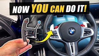 BMW Paddle Shifters DIY Install F90 G20 G30 G80 G82 [upl. by Ahserkal]